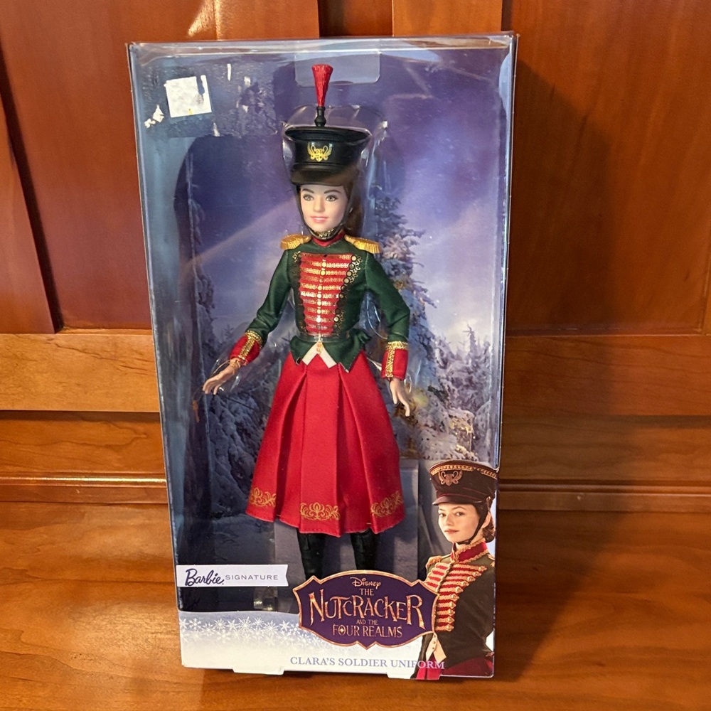 Barbie Nutcracker Clara Soldier Doll in Green and Red Uniform